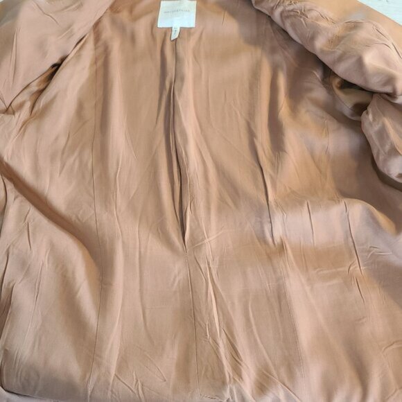Avec Les Filles Camel Vegan Leather Darlene Oversized Blazer Jacket XL Classic - Picture 5 of 9